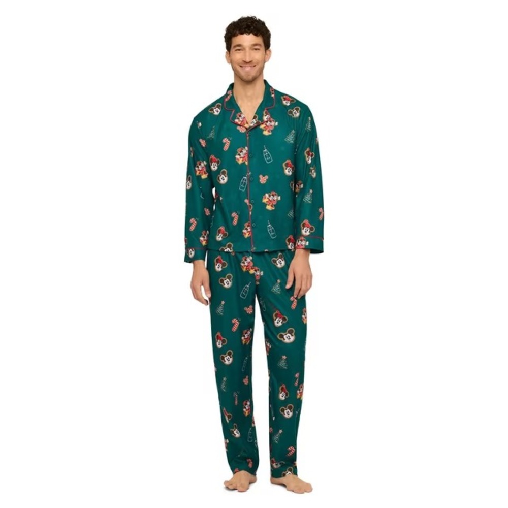 NWT Mickey Mouse Men's 2 Piece Christmas Pajama's Size XL